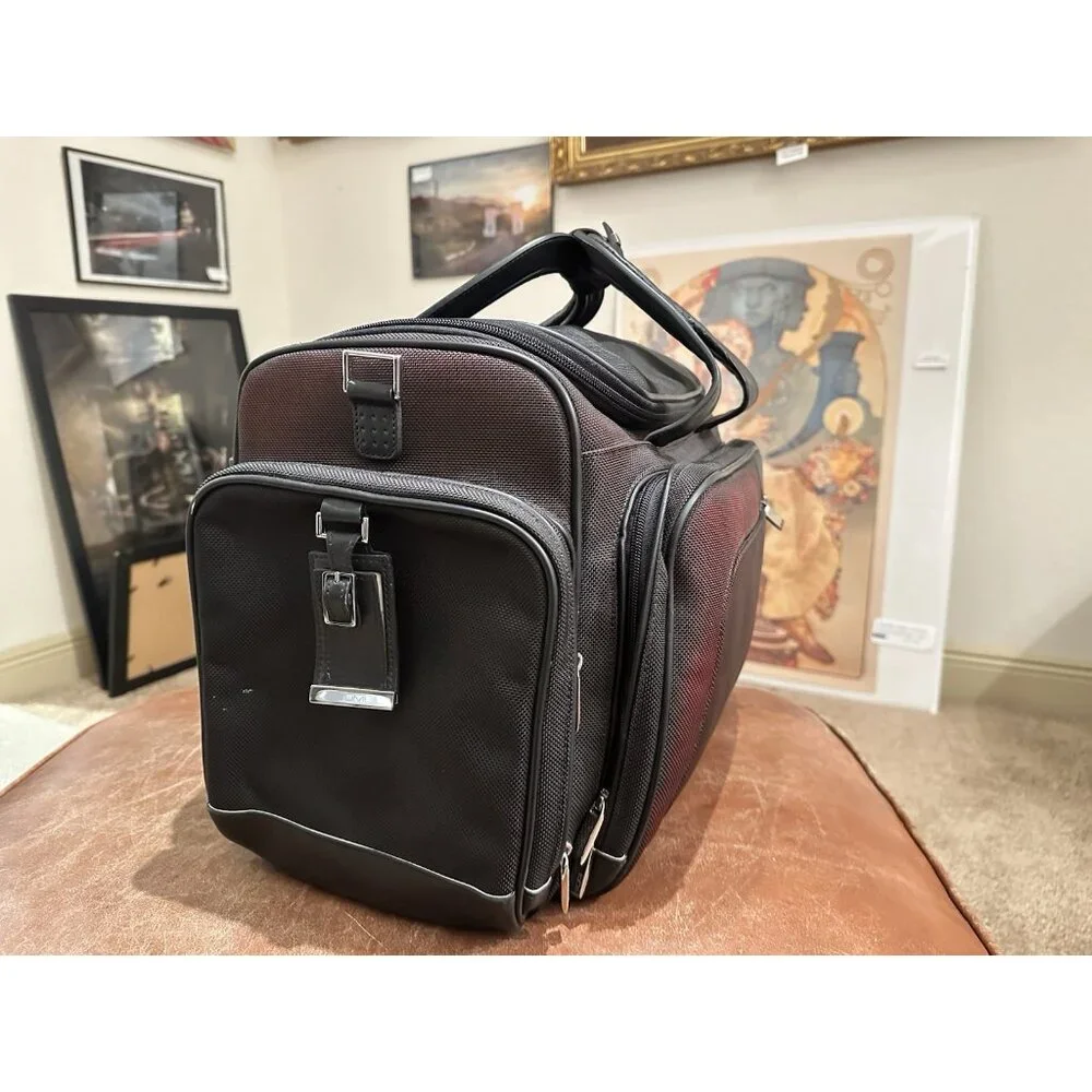 Tumi Boston Weekender In Black & Red 18”Lx12”x11”W